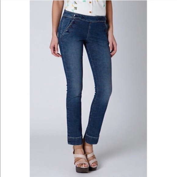 Pilcro and the Letterpress Denim - Anthropologie Pilcro Jeans Sailor Buttons